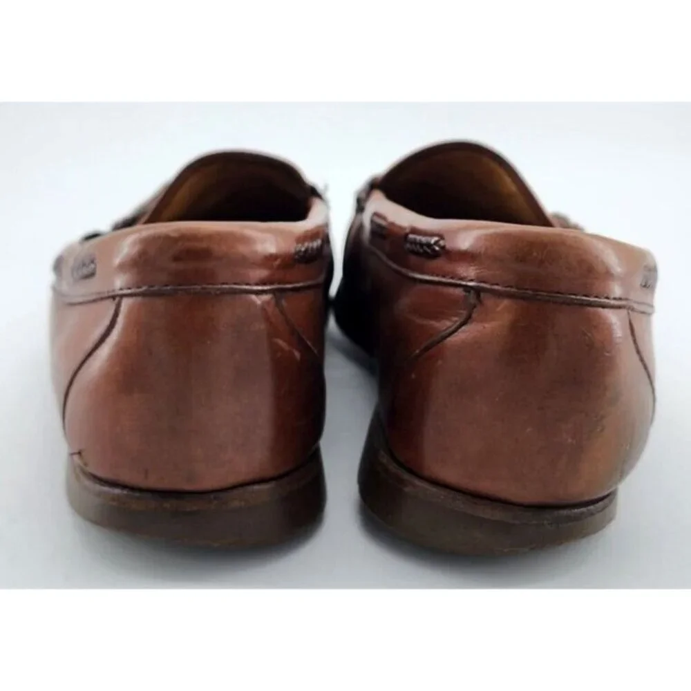 Stubbs and Wootton Palm Beach Brown Leather Boat Shoes Mens Size 10.5 D USA Made